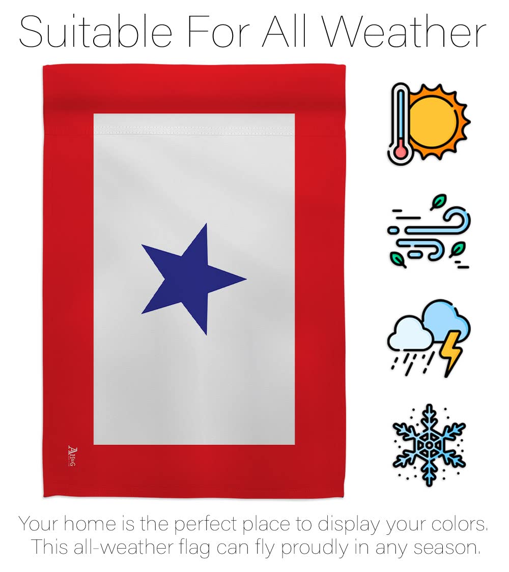 Americana US-made flag set designed for porch and yard memorial displays.