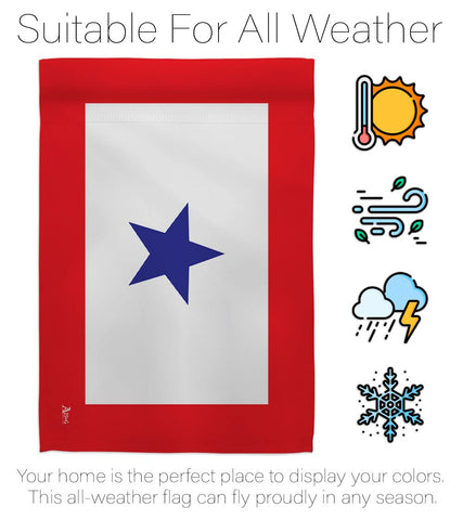 Americana US-made flag set designed for porch and yard memorial displays.
