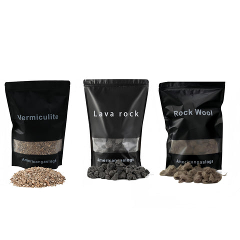 Americangaslogs rock wool 6oz pack for high-temp gas logs