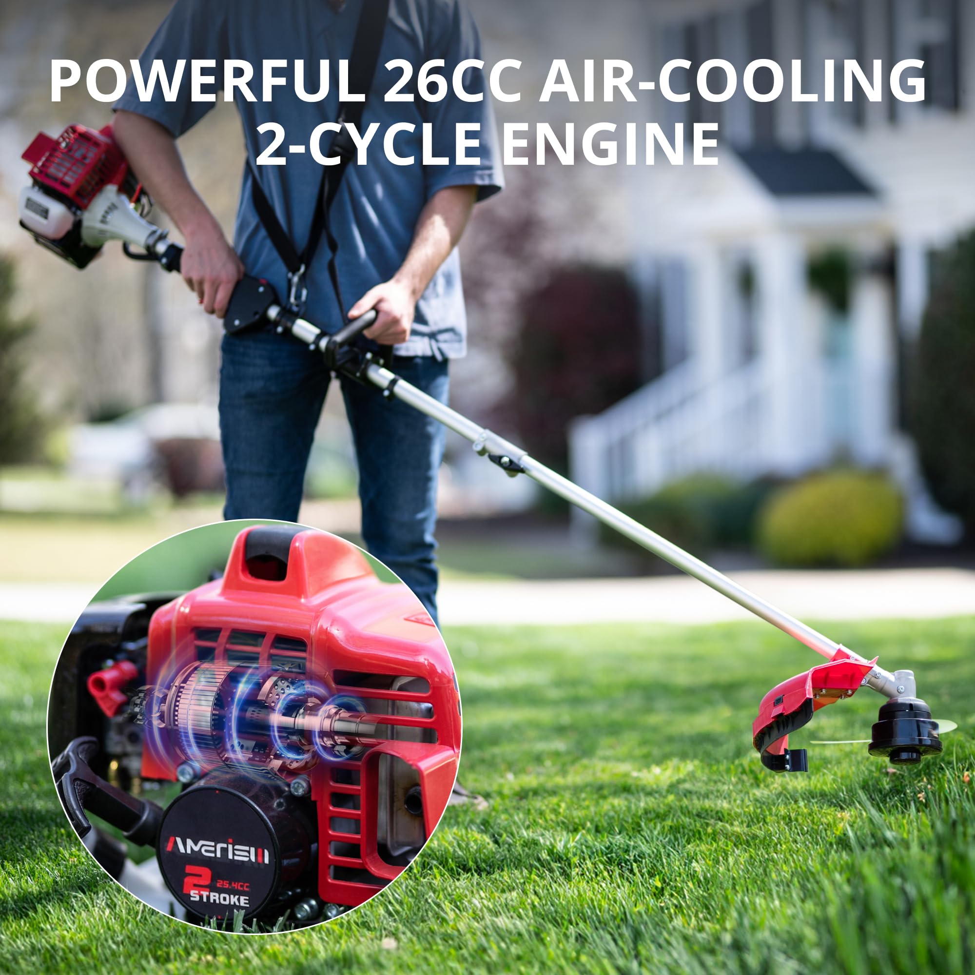 AMERISUN 2-in-1 blade and trimmer head swap demonstration.