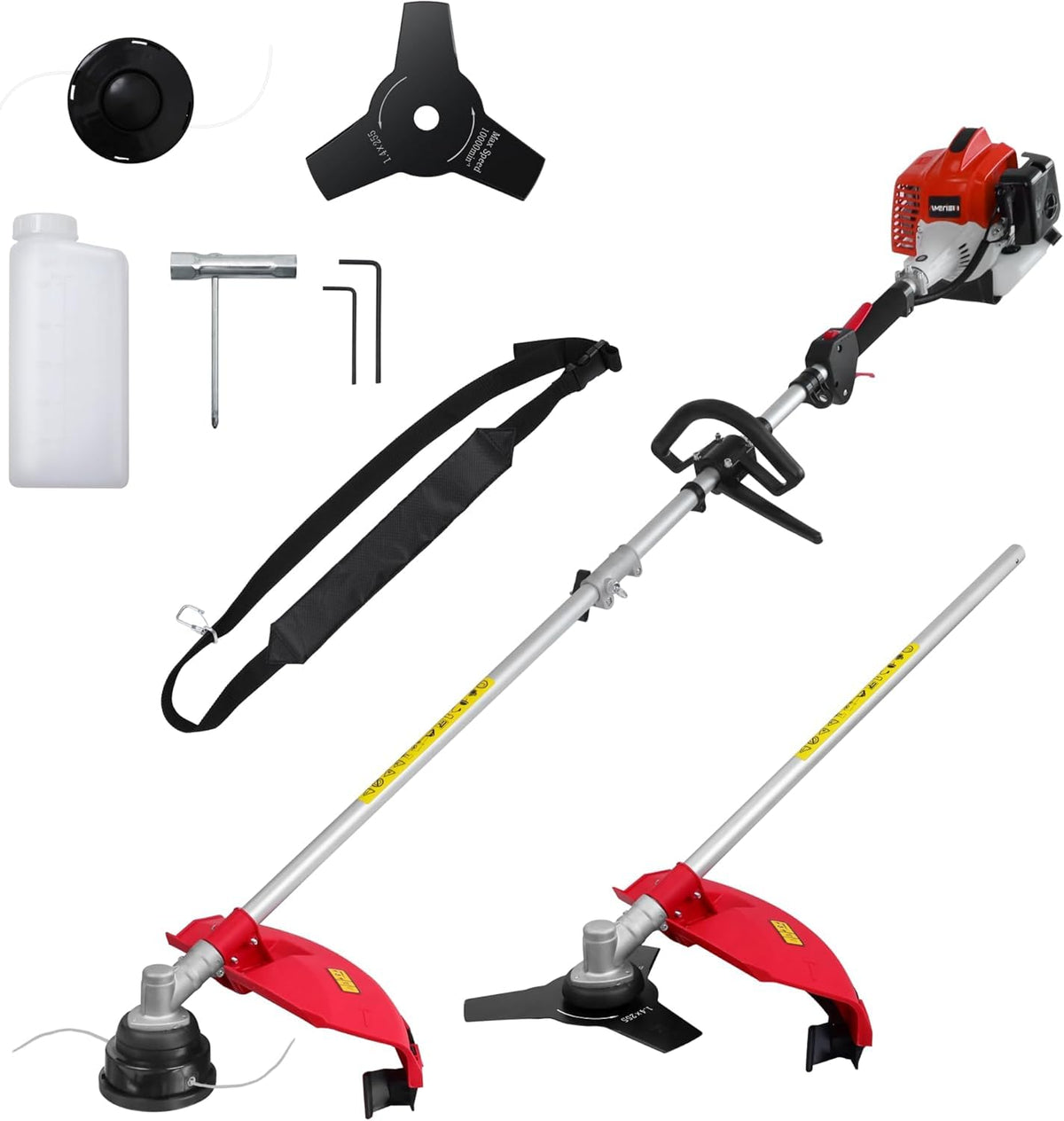 AMERISUN 2-in-1 gas brush cutter engine for heavy clearing.