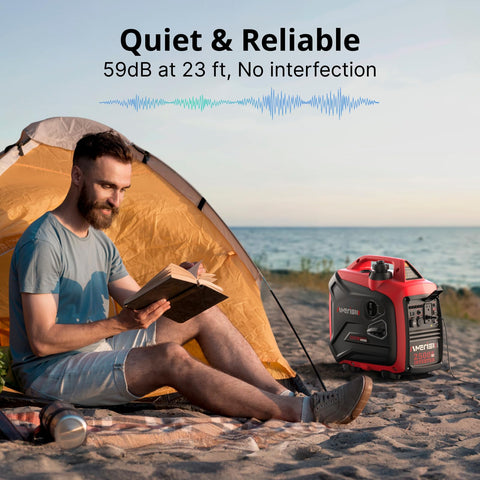 AMERISUN 2500W inverter generator parallel-capable option for higher power on demand.