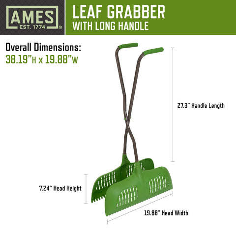 AMES Leaf Grabber Rake Easy Assembly makes setup quick
