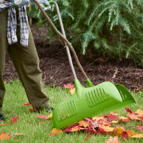 AMES Leaf Grabber Rake handles leaves and lawn clippings efficiently