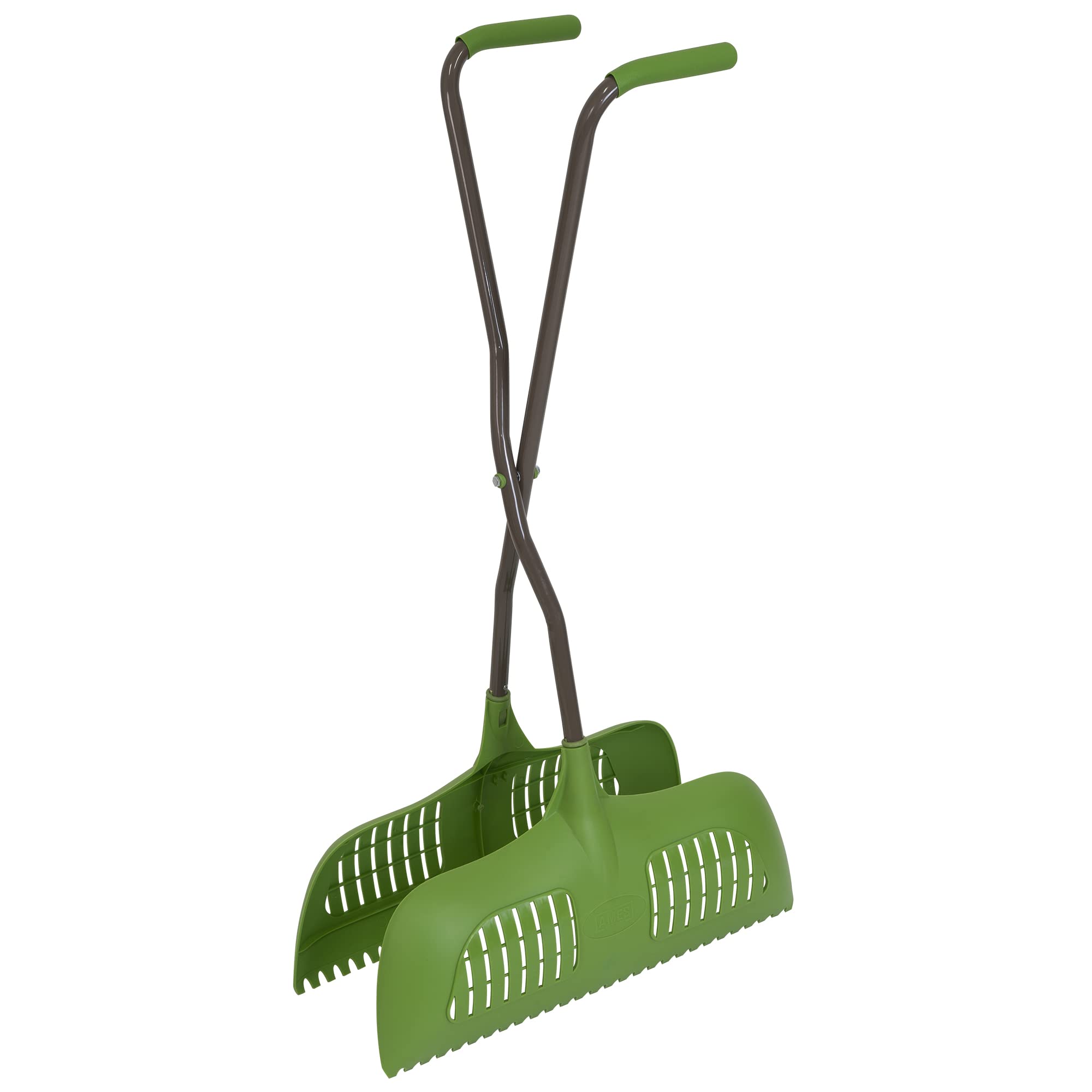 AMES Leaf Grabber Rake with Long Handle extends reach for easy yard cleanup