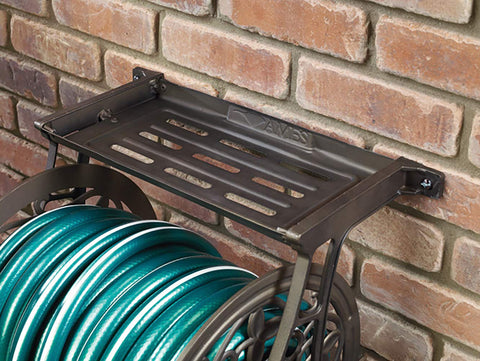 AMES NeverLeak wall-mounted reel holding up to 125 feet of 5/8-inch hose
