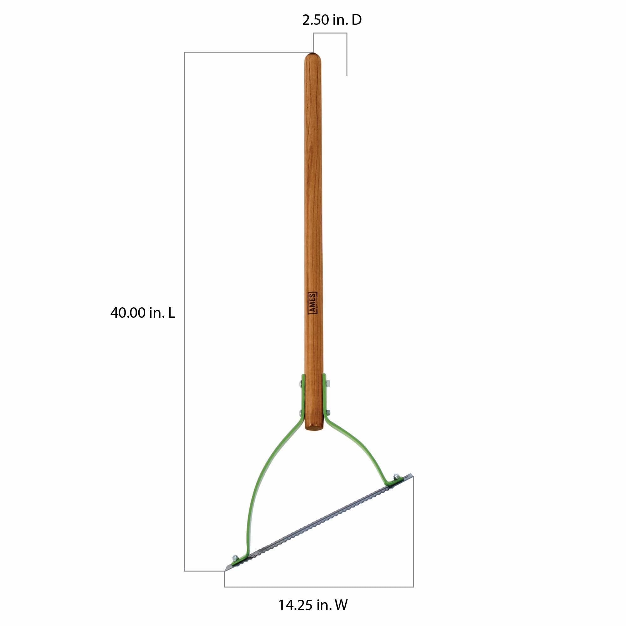 AMES weed grass cutter eyehole demonstrates easy hanging storage after use