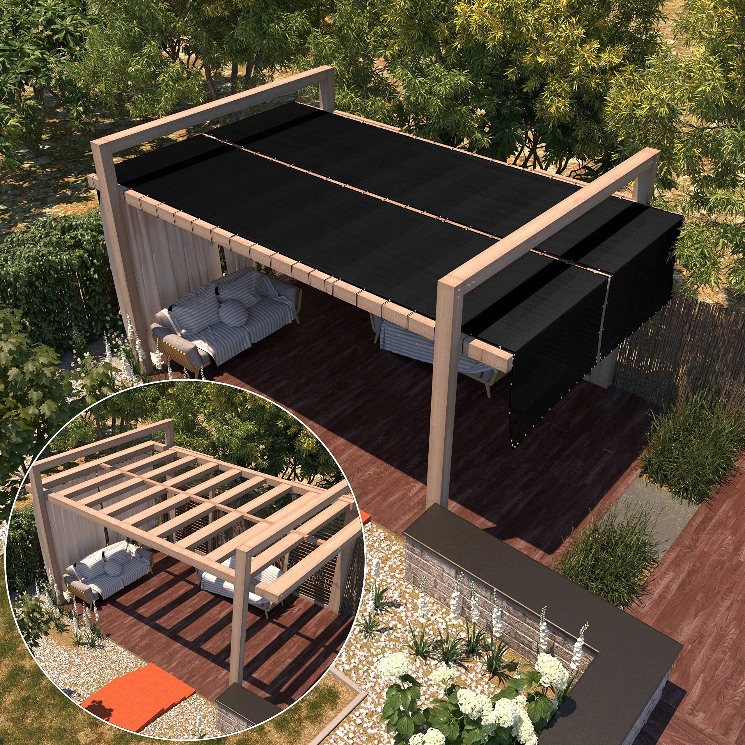 Amgo privacy screen ready for patios and yards