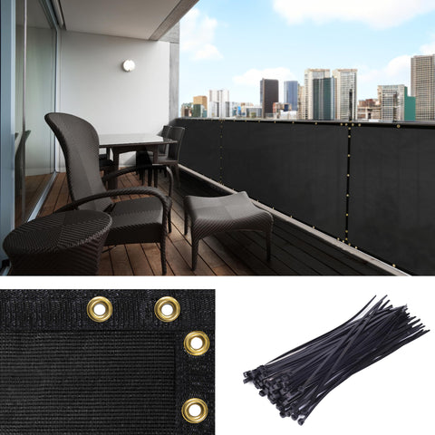 Amgo balcony privacy screen full view offers strong privacy on small balconies