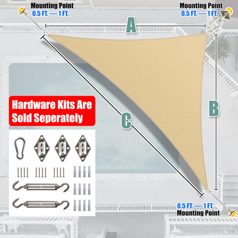 Amgo hardware kit for easy shade sail installation