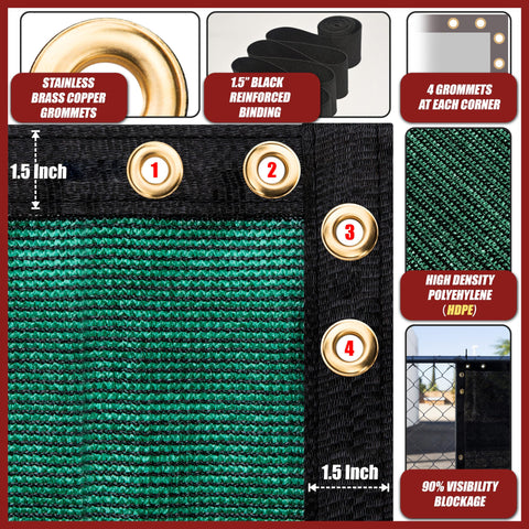 Amgo Green 3-year outdoor durability for long-term privacy.