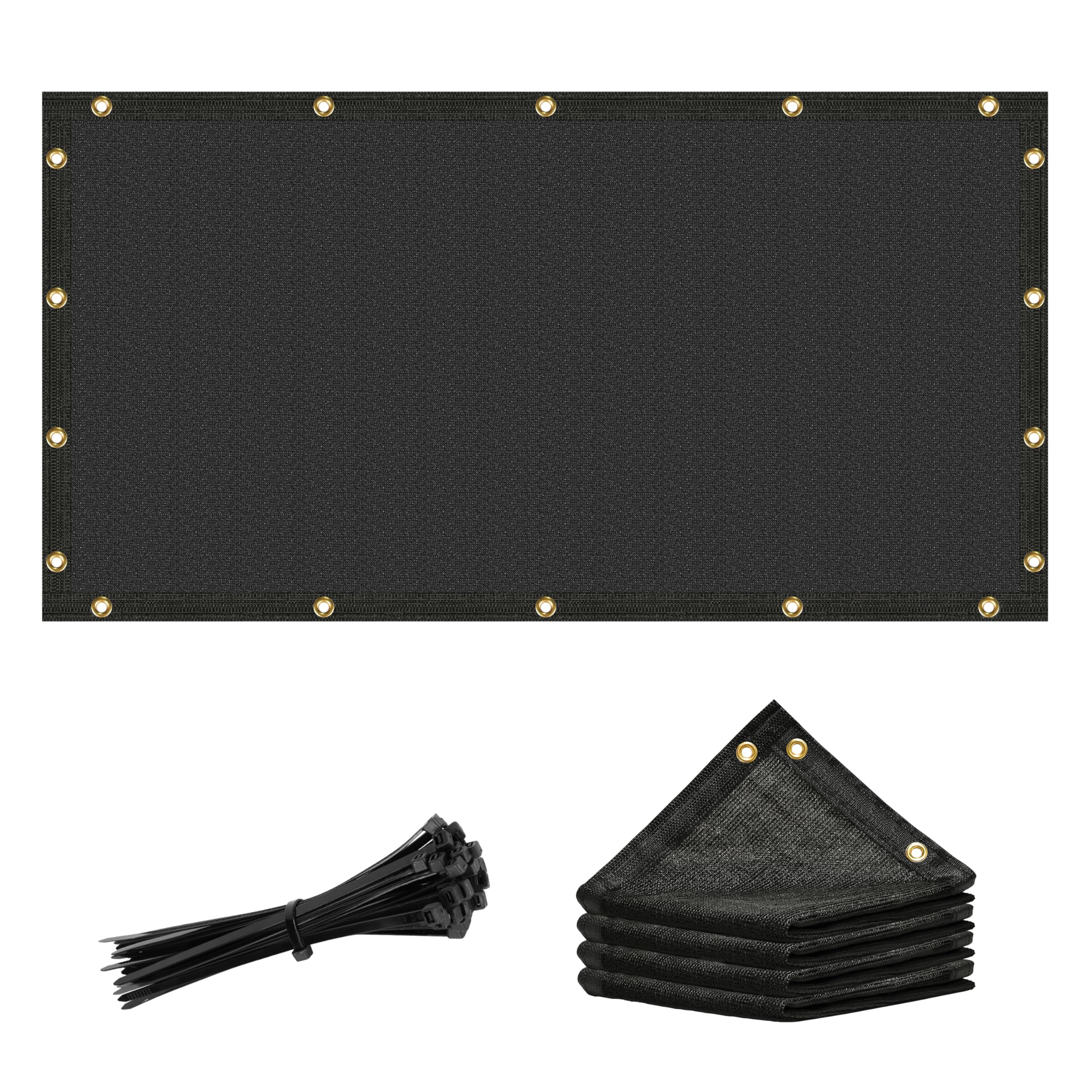 Amgo shade cloth 6x3 with grommets providing durable sun protection for kennels.