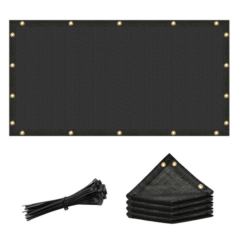 Amgo shade cloth 6x3 with grommets providing durable sun protection for kennels.