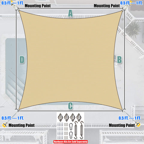 Amgo shade sail is water and air permeable to maintain airflow.