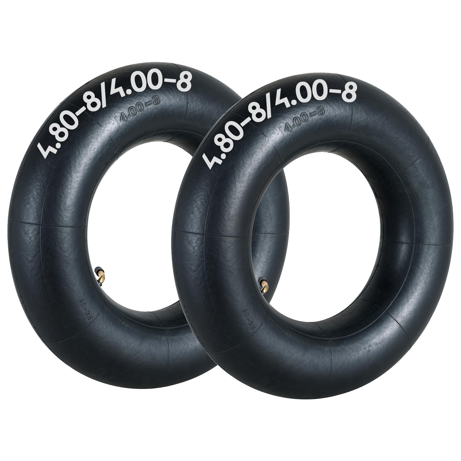 AMGSH inner tube for 4.80/4.00-8 with TR87 angled valve enables easy inflation.