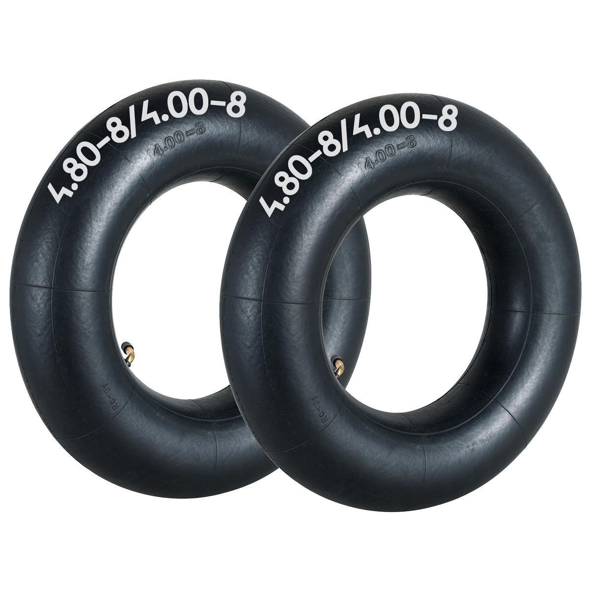 AMGSH inner tube for 4.80/4.00-8 with TR87 angled valve enables easy inflation.