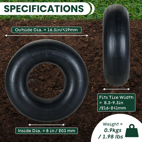 AMGSH inner tube for 18x7.50-8 tires enables quick inflation.
