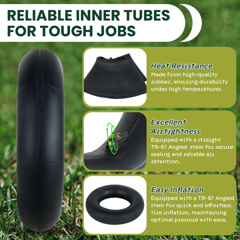AMGSH wheelbarrow and lawn mower use case inner tube on rugged surfaces.