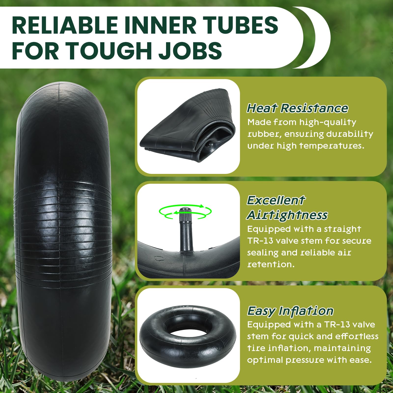 AMGSH yard-tractor inner tube inflation-ready image on 15x6-6 wheels