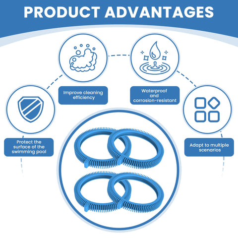 AMI PARTS durable rubber tires resist wear in high-drain pool environments.