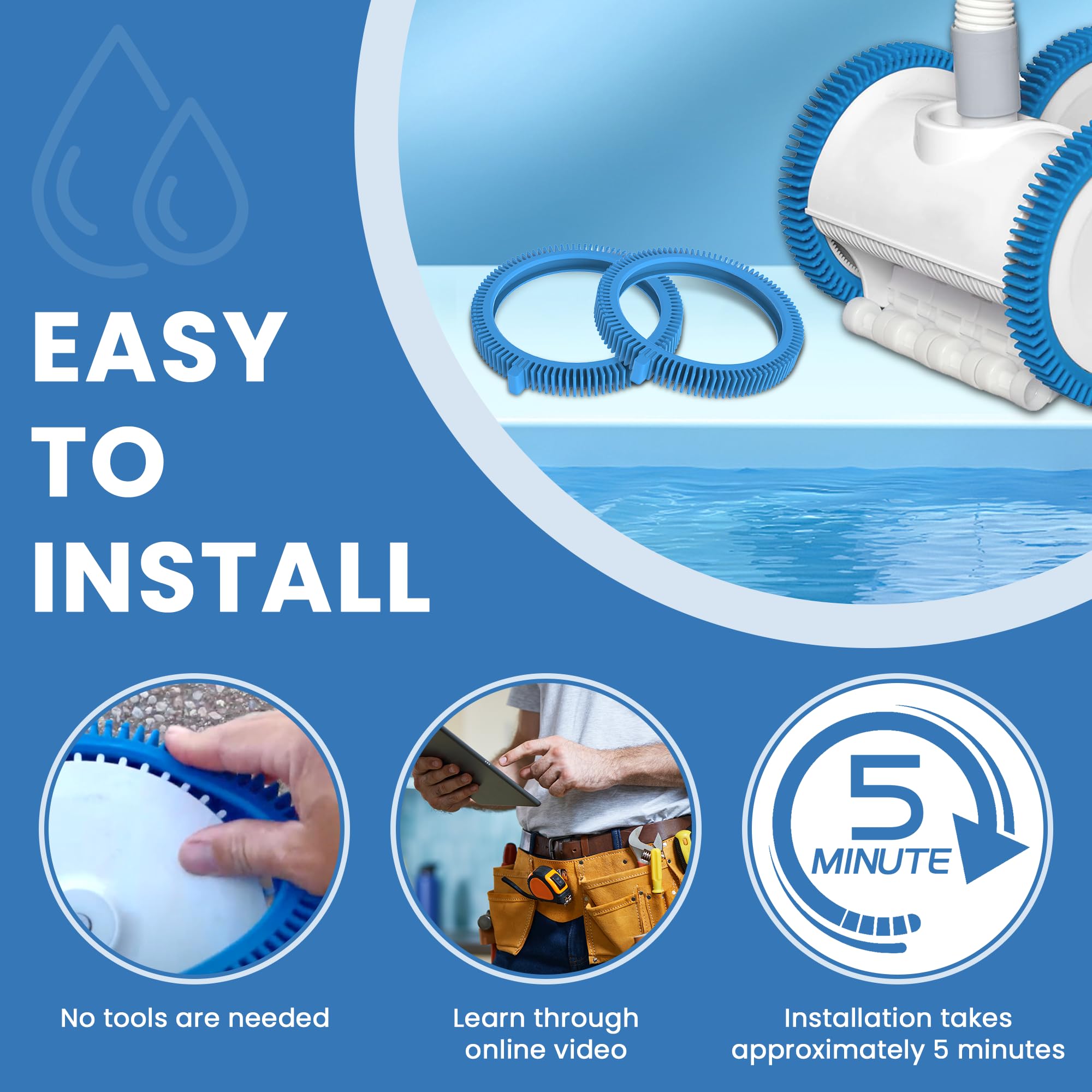 AMI PARTS 6-inch inner and 7.5-inch outer dimensions fit compatible cleaners securely.