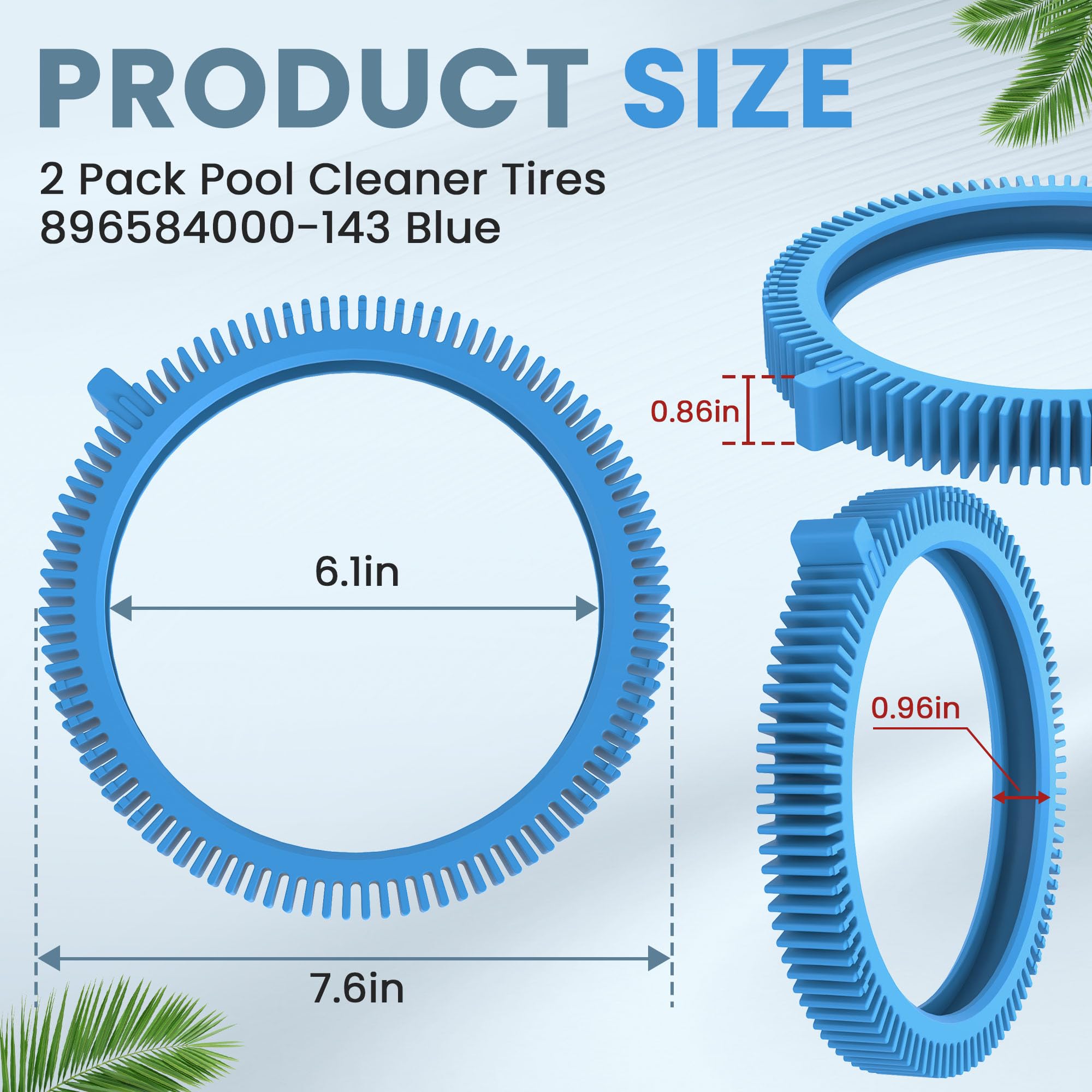 AMI PARTS replacement front tire kit 896584000-143 in blue for extended service life.