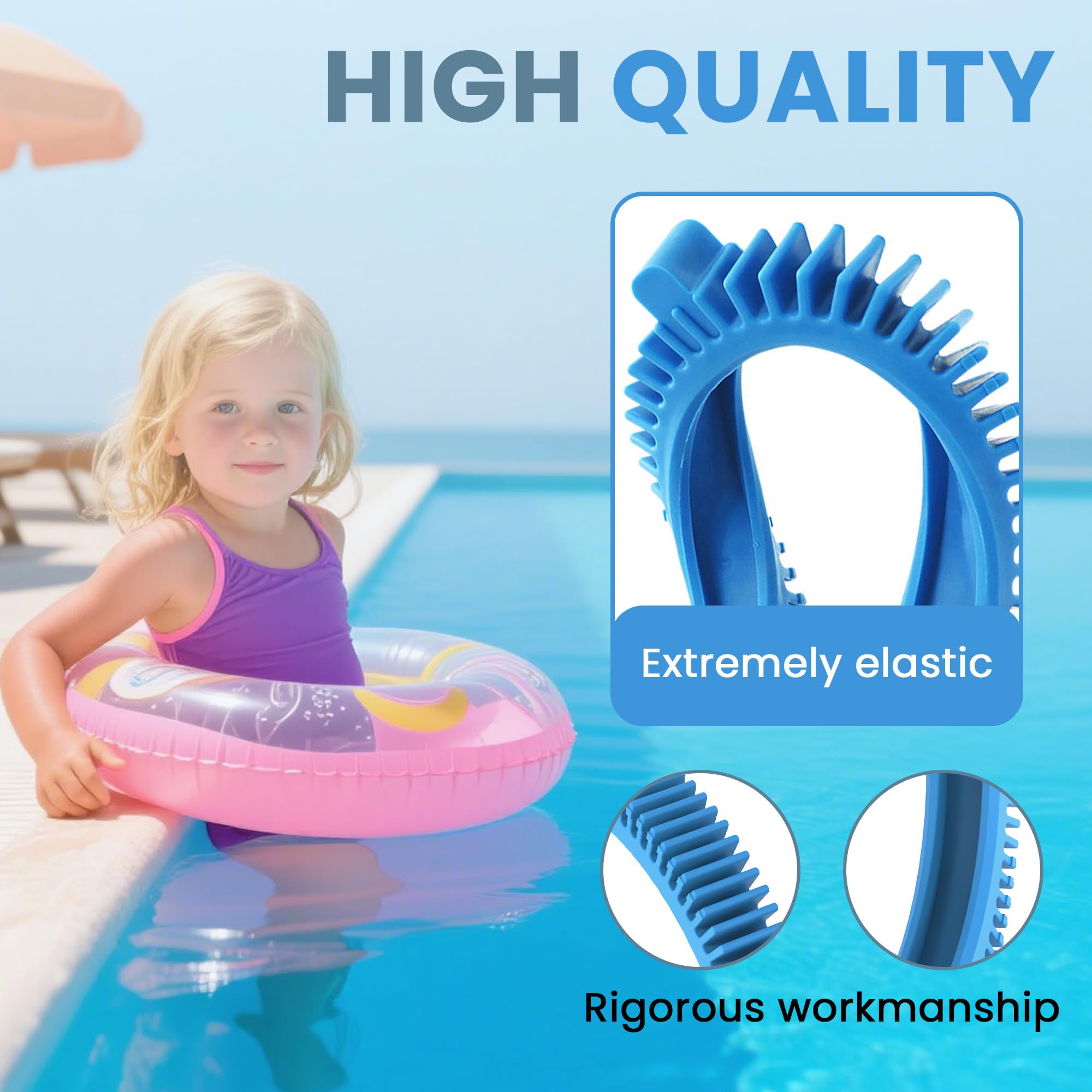 AMI PARTS front tire with super hump prevents hangups during cleaning.