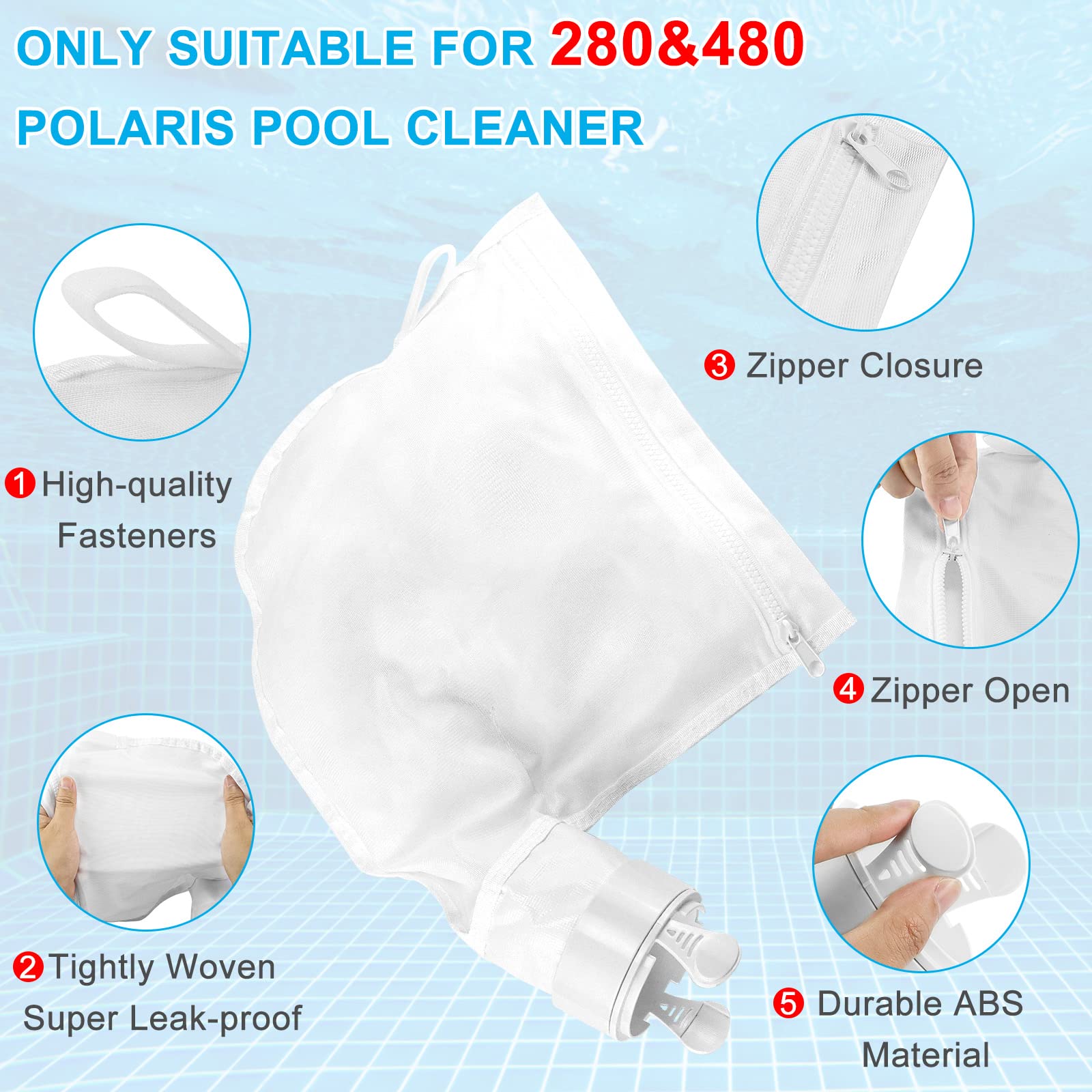 AMI PARTS two-pack replacement bags simplify pool maintenance