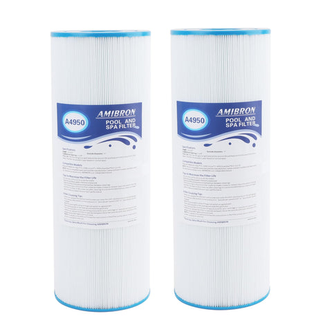 AamiBron C-4950 spa filter front view improves water clarity for a relaxing soak.