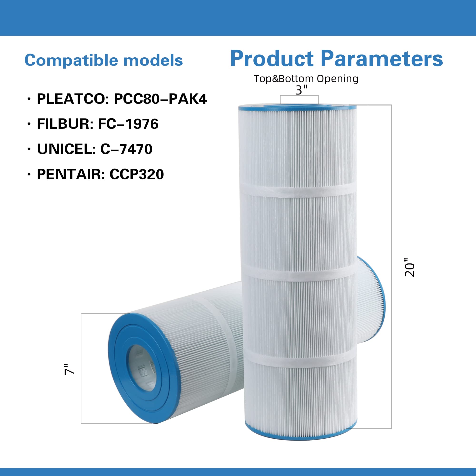 AmiBron C-7470 filter cartridge side view showing compact design.