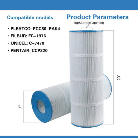 AmiBron C-7470 filter cartridge side view showing compact design.