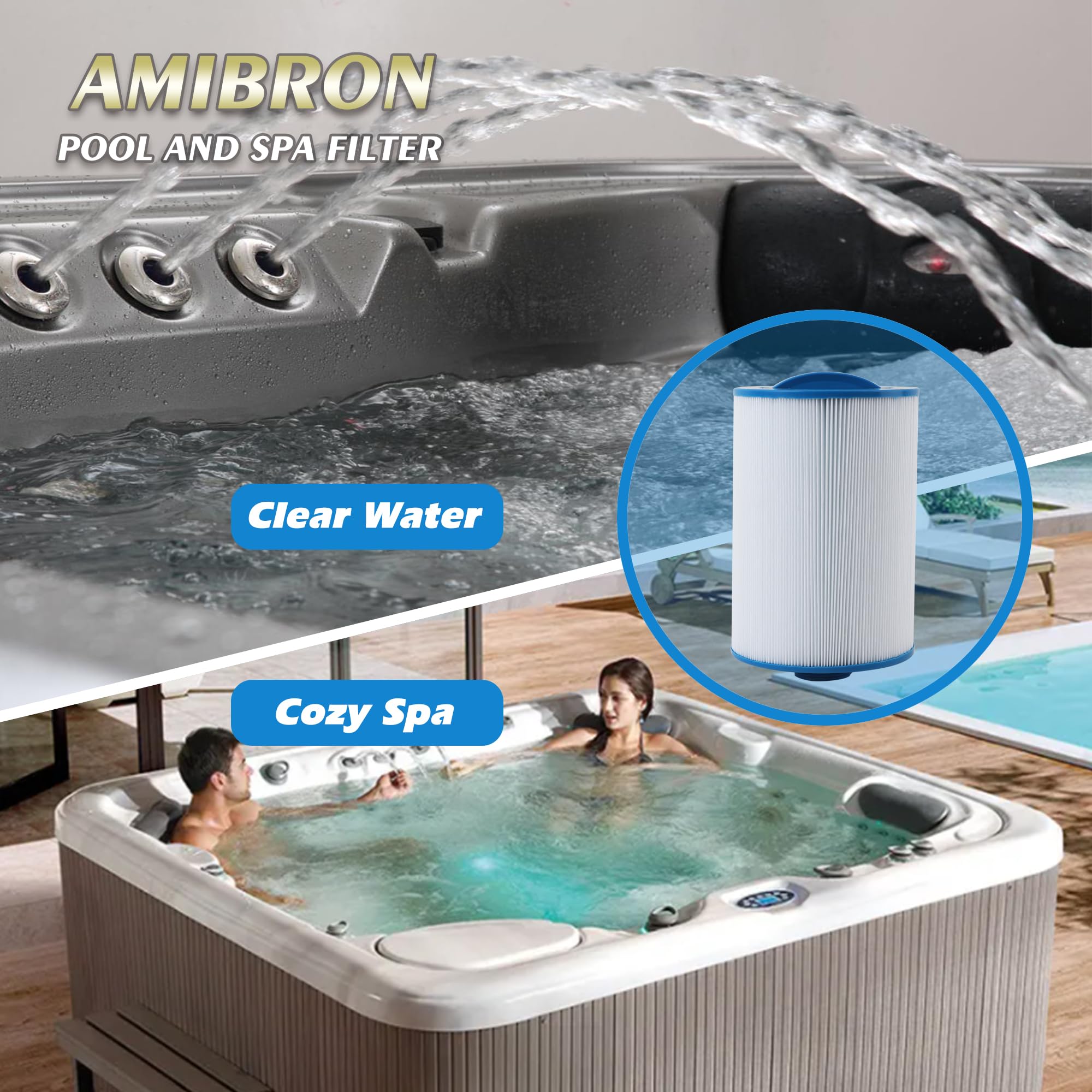 AmiBron PMAX50 twin pack offers convenient replacement for spa maintenance.