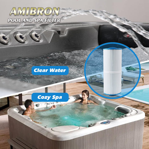 AmiBron spa filter pack containing two replacement cartridges