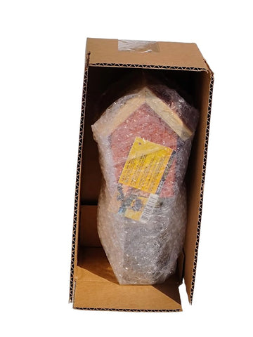 Amish-made natural trap avoids attracting honeybees with specific design.