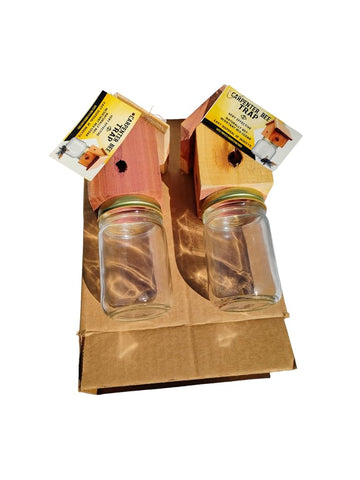 Amish-made wood carpenter bee trap safe for pets.
