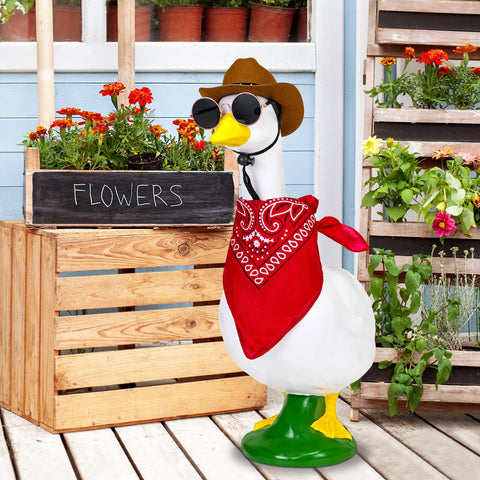 Amlisia goose outfit set provides complete playful lawn decor