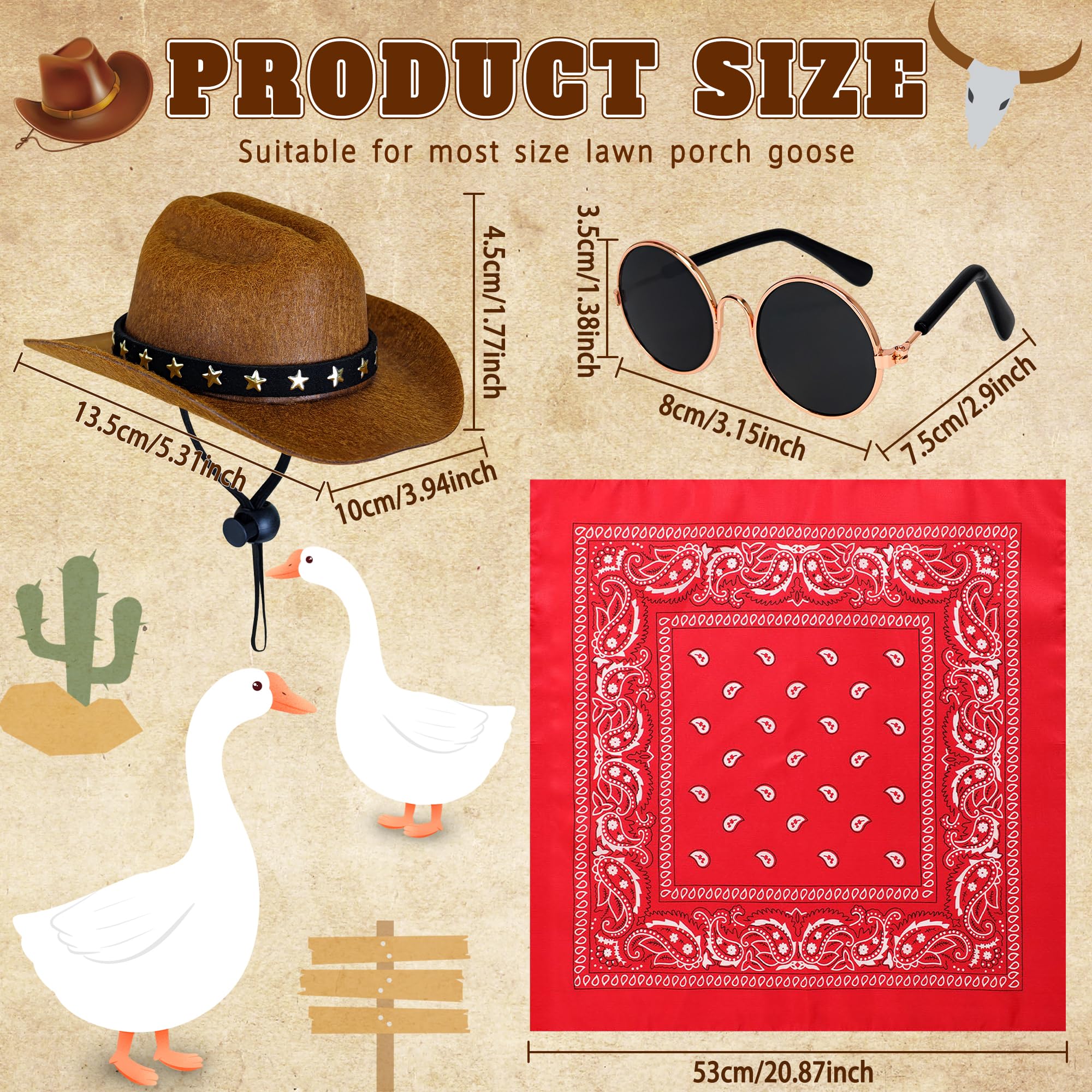 Amlisia red bandana accessory on goose enhances festive yard decor