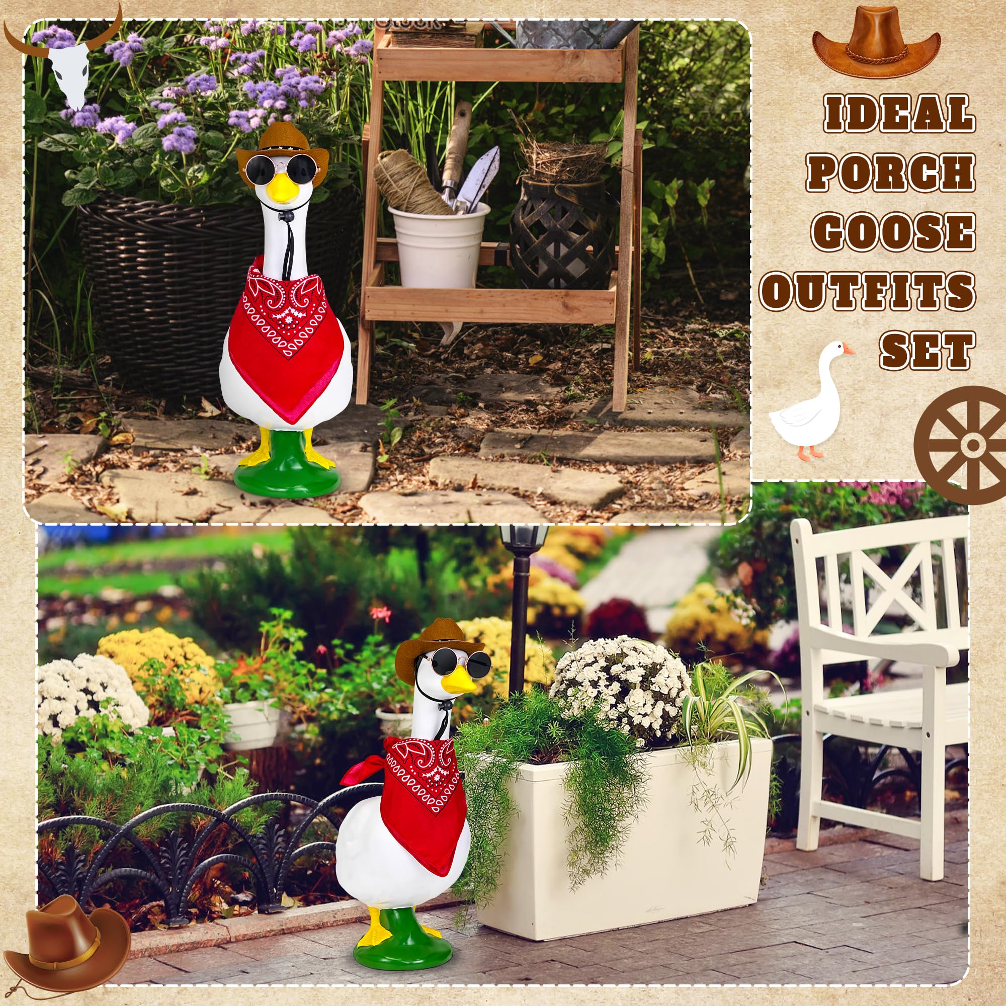 Amlisia outdoor garden geese decor boosts porch decoration