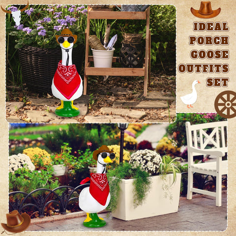 Amlisia outdoor garden geese decor boosts porch decoration