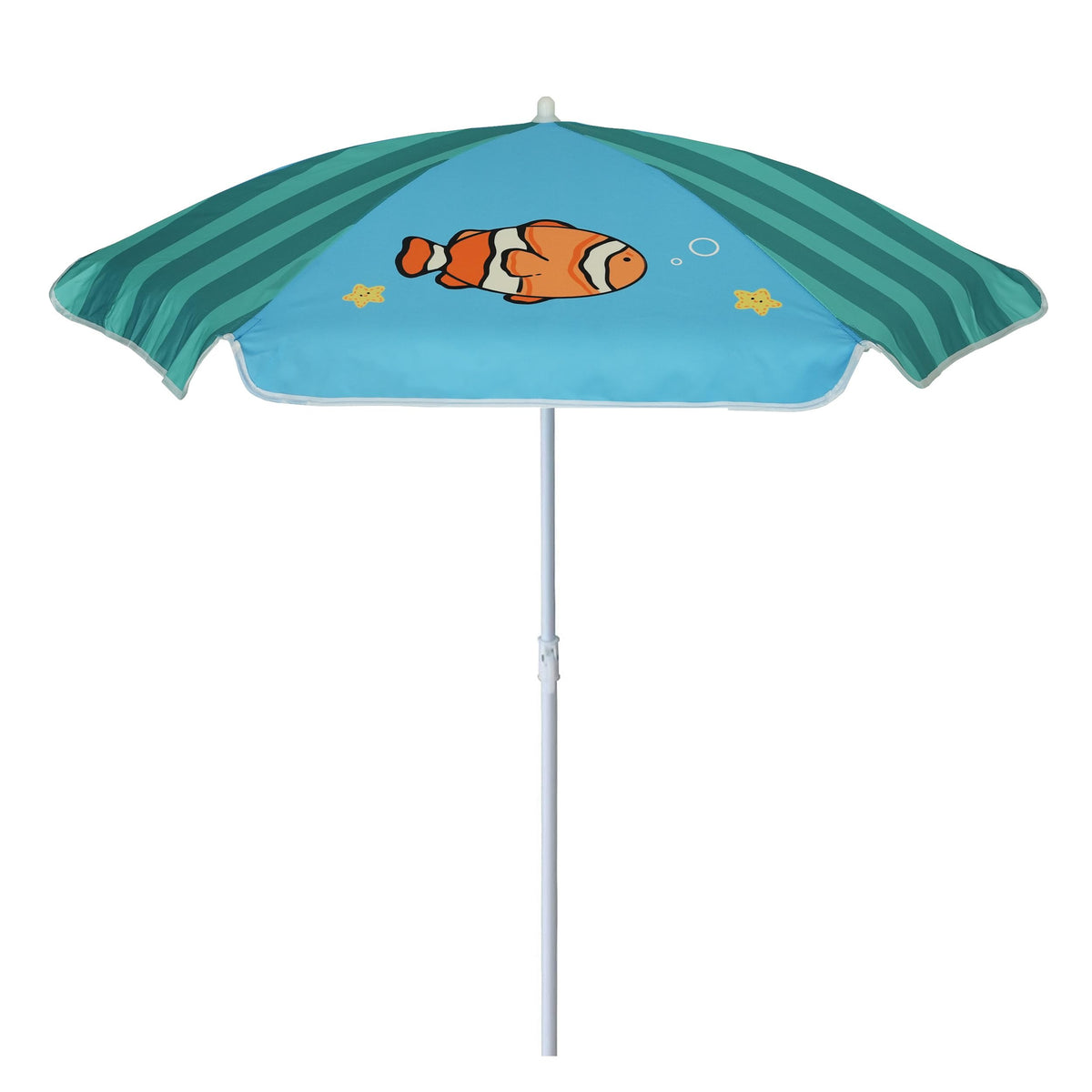AMMSUN 47-inch water table umbrella ready-setup provides instant shade for outdoor play