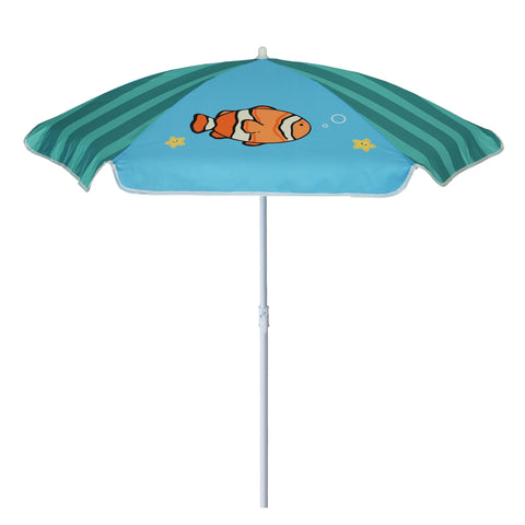 AMMSUN 47-inch water table umbrella ready-setup provides instant shade for outdoor play
