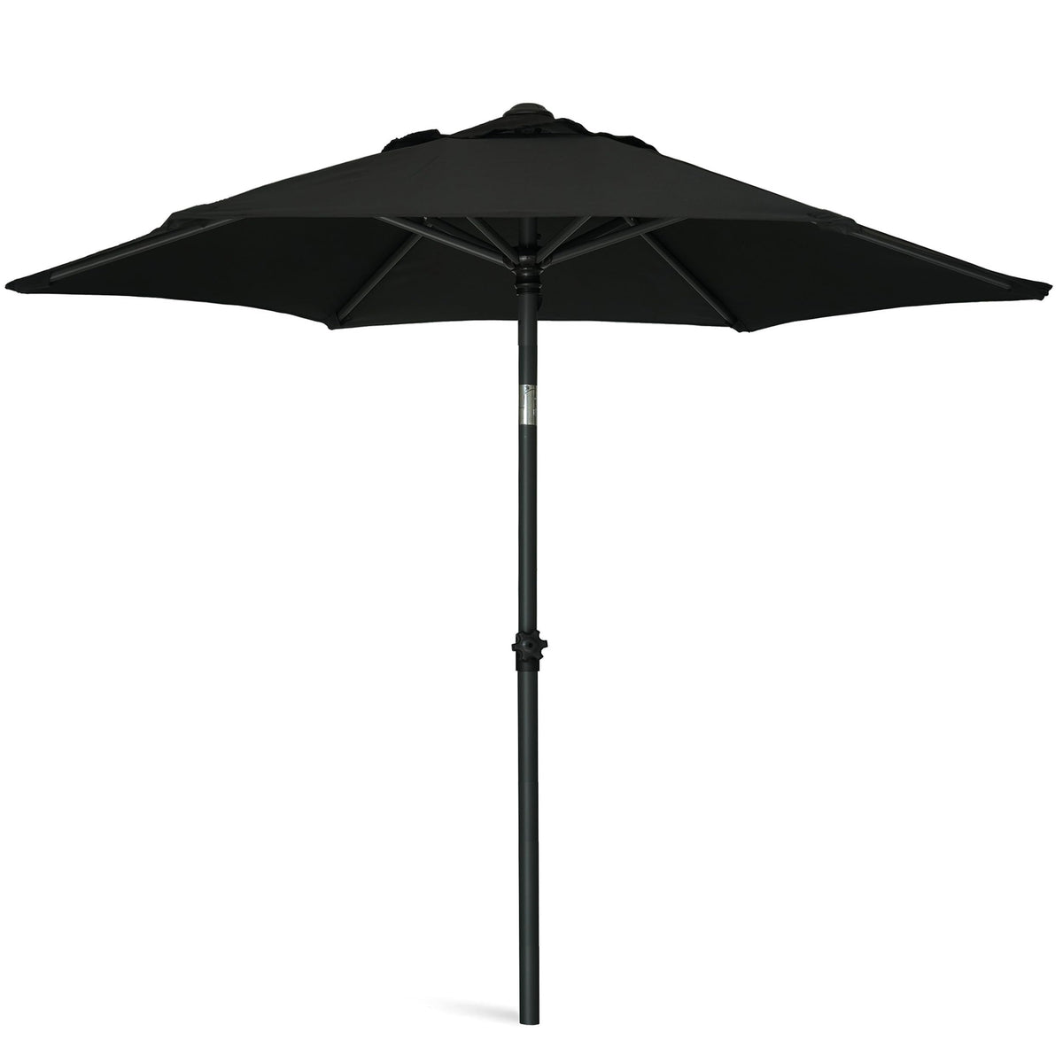 AMMSUN 58ft patio umbrella open for shaded outdoor seating on a sunny deck.