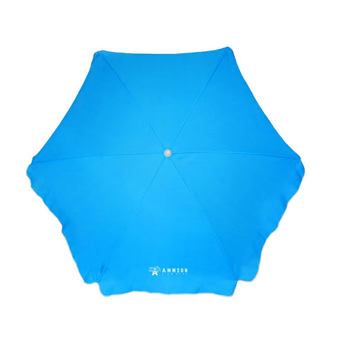 AMMSUN 5ft canopy diameter demonstrates wide shade coverage for picnic tables.