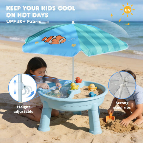 AMMSUN push-up opening enables quick setup by adults