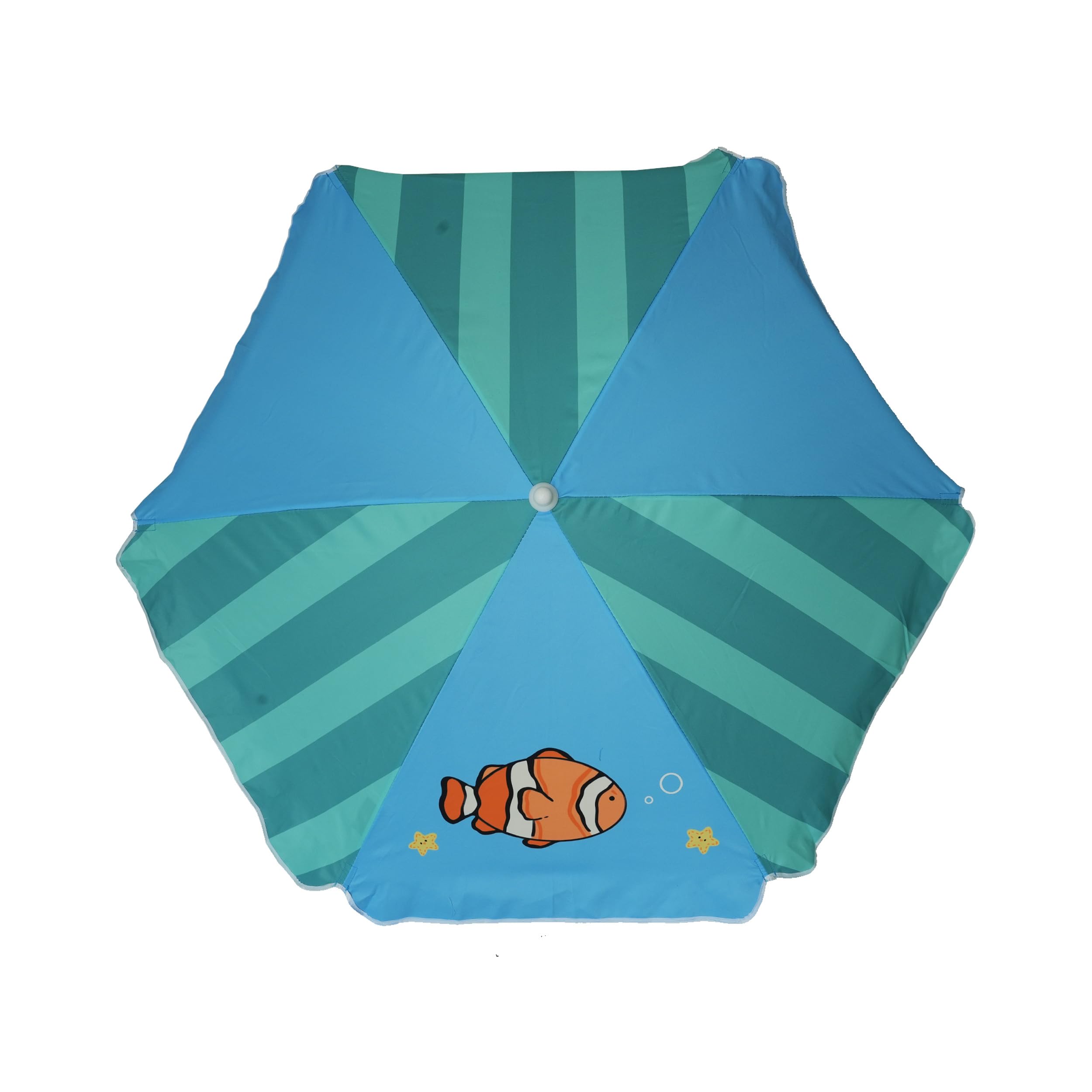 AMMSUN seaside umbrella at sand table setup for sunny outdoor fun