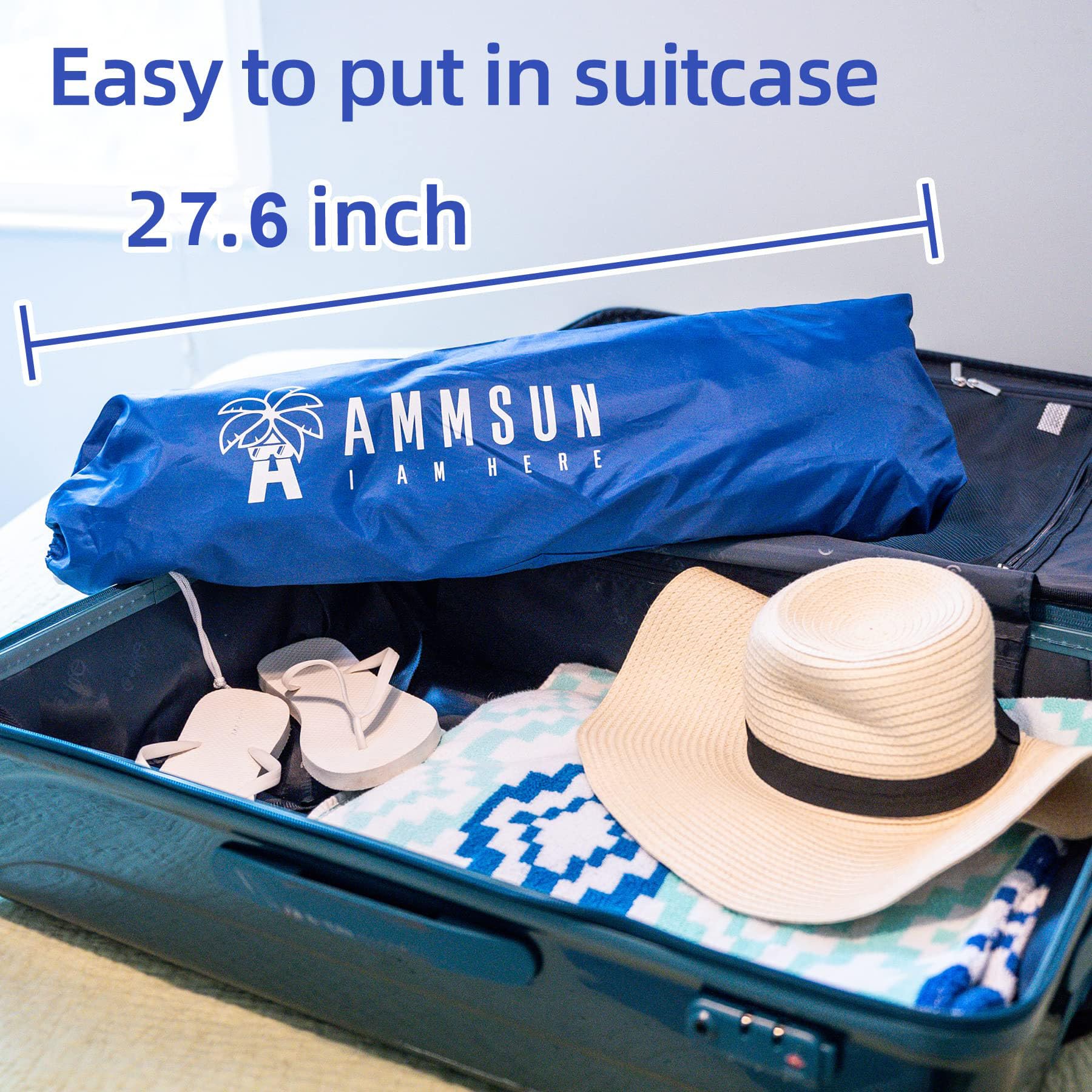 AMMSUN umbrella tilt feature provides flexible shade without repositioning.