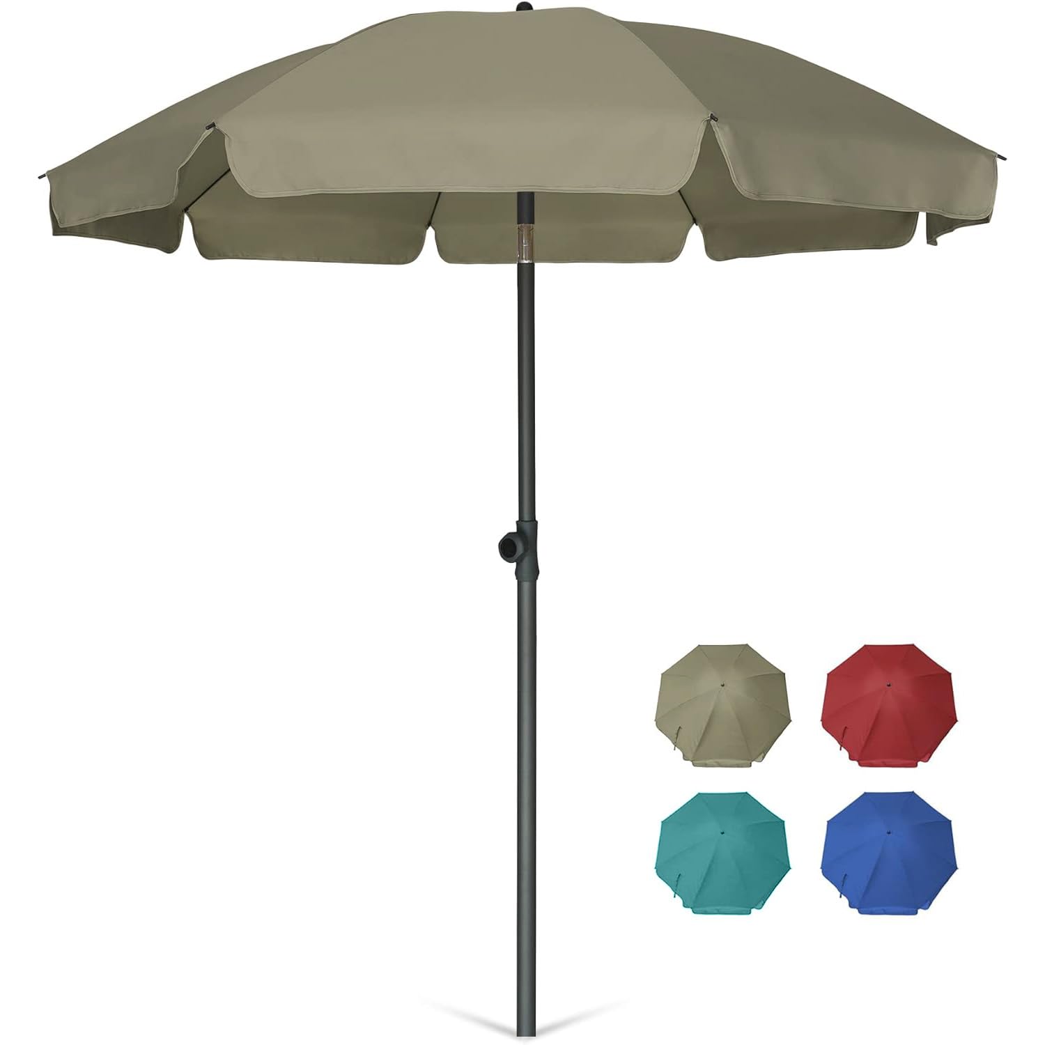 AMMSUN 6.5ft umbrella shading balcony for compact outdoor coverage.