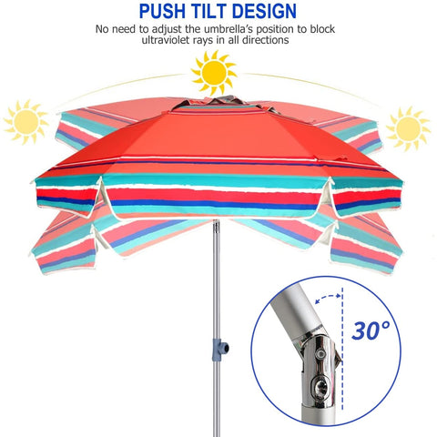 AMMSUN 8 fiberglass ribs reinforce wind resistance for steadier shelter.