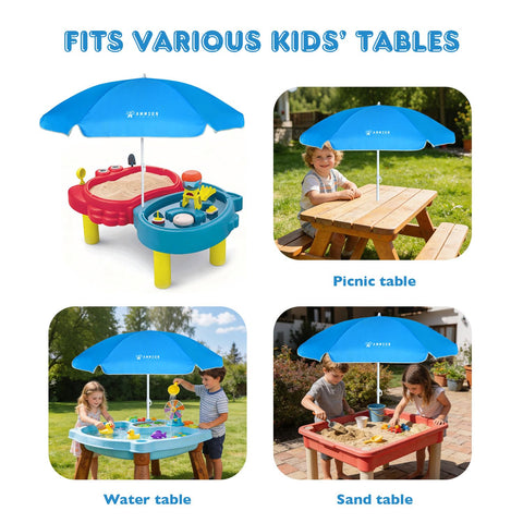 AMMSUN beach-side setup offers shade for kids during sand play and picnics.