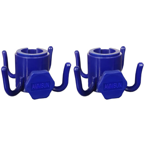 AMMSUN beach umbrella hook with 4-prongs holds towels and bags securely.